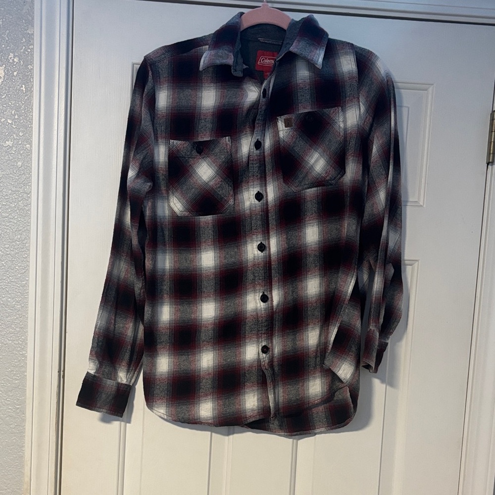 Coleman Black and White Plaid Button Down Shirt